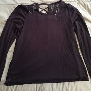 Plain black long sleeved shirt